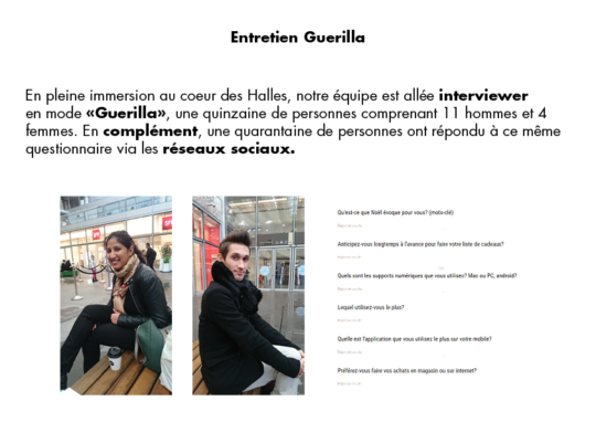 Entretien Guerilla, fiche parlant de la méthode avec laquelle nous avons interviewé des potentiels utilisateurs de notre future application